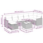 vidaXL Salon de jardin 8 Pièces avec coussins noir résine tressée