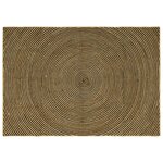 vidaXL Tapis Naturel et Noir 240 x 340 cm Jute