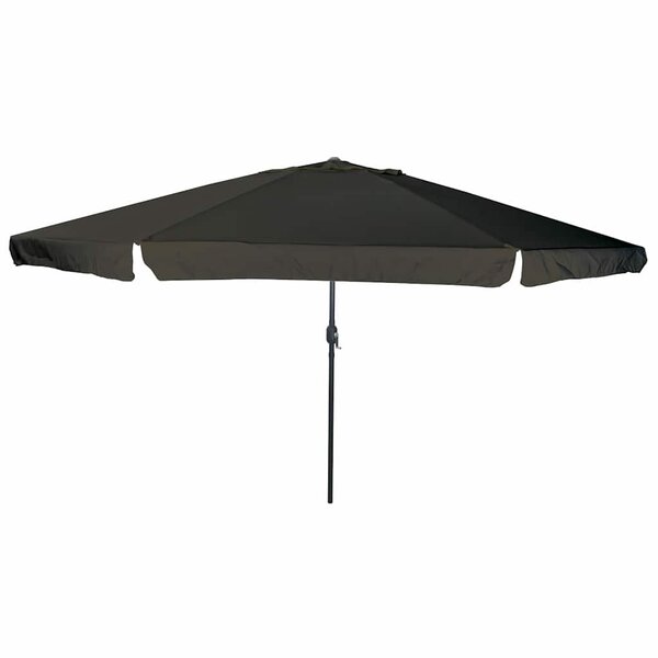 vidaXL Parasol de jardin Noir 394 x 394 x 248 cm Polyester et Acier