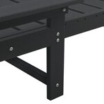 Ensemble de salon de jardin en 3 pièces vidaXL - Noir HDPE