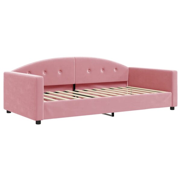 vidaXL Lit de repos rose 100x200 cm velours