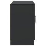 vidaXL Buffet Noir 89 x 34 5 x 57 cm Bois d'ingénierie