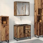 vidaXL Ensemble de mobilier de salle de bain 2 Pièces Bois Ancien