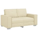 Canapé loveseat vidaXL Crème 120 cm en simili cuir
