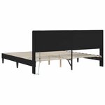 vidaXL Cadre de lit avec bandes LED Noir 180 x 200 cm Simili cuir