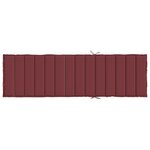 vidaXL Coussin de chaise longue rouge bordeaux mélangé 200x60x4 cm