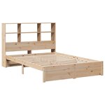 vidaXL Lit bibliothèque sans matelas 140x190 cm bois de pin massif