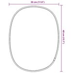 vidaXL Miroir mural Argenté 40x30 cm