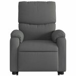 vidaXL Fauteuil inclinable Gris foncé Tissu