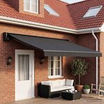 vidaXL Toile de rechange pour auvent Anthracite 400 × 300 cm Polyester