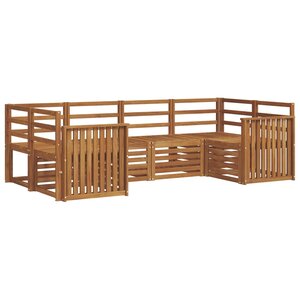 vidaXL Ensemble de canapés d'extérieur 6 pc Naturel