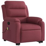 vidaXL Fauteuil inclinable de massage Rouge bordeaux Tissu