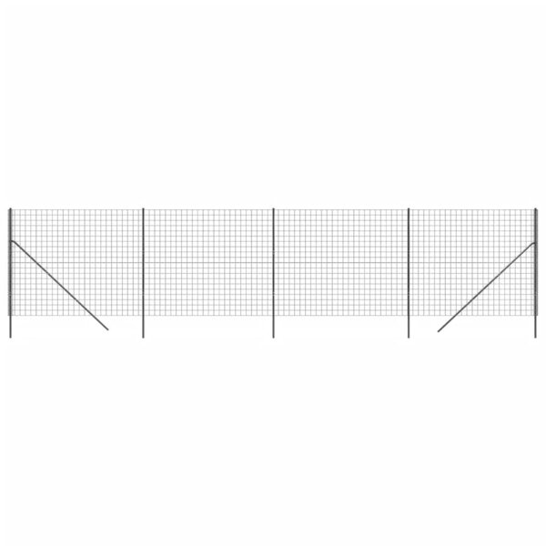 vidaXL Clôture en treillis métallique anthracite 1 6x10 m