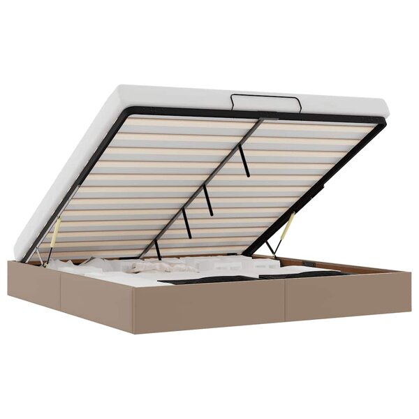 vidaXL Cadre de lit ottoman sans matelas cappuccino 180x200 cm