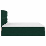 vidaXL Cadre de lit ottoman avec matelas vert foncé 200x200 cm velours