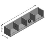 Fmd étagère murale avec 4 compartiments 92x17x16 5 cm blanc