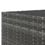 vidaXL Salon de jardin 5 Pièces avec coussins Gris Résine tressée