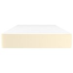 vidaXL Matelas de lit à ressorts ensachés fermeté moyenne Crème 90x200x20cm Similicuir