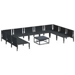 vidaXL Ensemble de canapé de jardin 10 Pièces Anthracite Acier