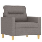 vidaXL Ensemble de canapés 3 Pièces avec coussins Taupe Tissu