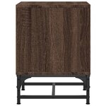vidaXL Tables de chevet et portes vitrées 2Pièces chêne marron 35x37x50cm