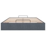 vidaXL Cadre de lit ottoman sans matelas gris foncé 140x190 cm velours