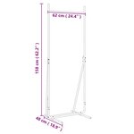 vidaXL Porte-vêtements Noir 62 x 48 x 158 cm Acier