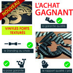 Numéro 6-Numéro adhésif pour boîtes aux lettres - Vinyle épais texturé, hauteur 50 mm - Or Vieilli