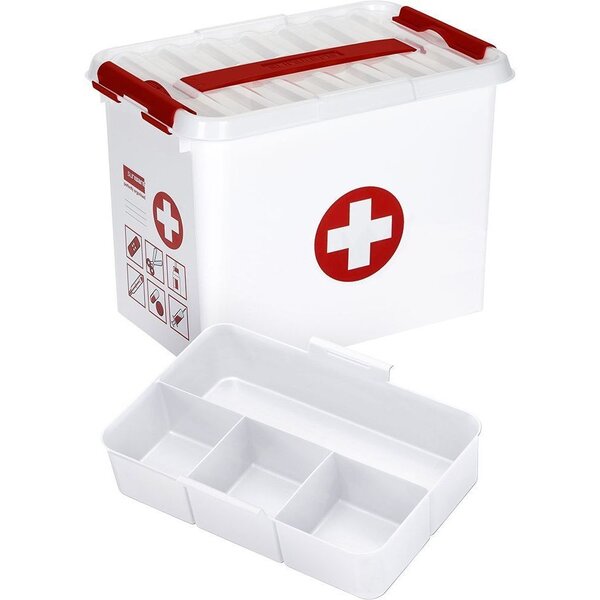 Boite à compartiments 1er secours q-line 9 litres