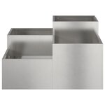 Jardinière vidaXL 80x80x48 cm en acier inoxydable