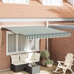vidaXL Cadre d'auvent Vert et blanc 350 x 250 cm