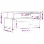 vidaXL Table basse noir 90x55x42 5 cm bois d'ingénierie