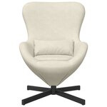 Fauteuil œuf vidaXL Velours Crème