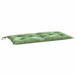 vidaXL Coussin de banc de jardin motif de feuilles 100x50x7 cm