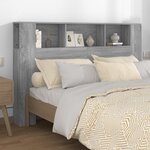 vidaXL Armoire de tête de lit Sonoma gris 160x18 5x104 5 cm