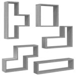 vidaXL Étagère murale sonoma gris 96x12x64 cm bois d'ingénierie