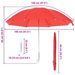 vidaXL Parapluie avec pince Ø 105 x 86 cm polyester 170T 2 pièces