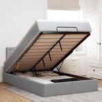 vidaXL Lit ottoman avec matelas gris clair 120x190 cm tissu
