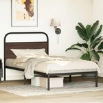 vidaXL Cadre de lit sans matelas 100x200 cm chêne marron