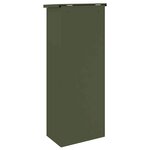 vidaXL Boîte de dépôt de colis Vert olive 44.5 x 29 x 110.5 cm Acier