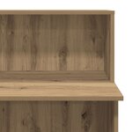 vidaXL Bureau réception chêne artisanal 100x50x103 5cm bois ingénierie