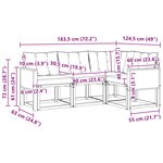 vidaXL Ensemble de canapés d'extérieur 4 pc Naturel et gris clair