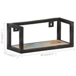 vidaXL Étagères murales 2 Pièces 40 cm Bois de récupération massif