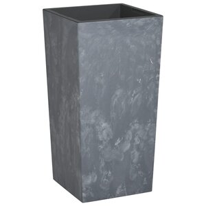 vidaXL Jardinière et intérieur amovible gris 21/49 L PP aspect béton