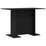 vidaXL Table de salle à manger Chêne noir 110 x 60 x 75 cm