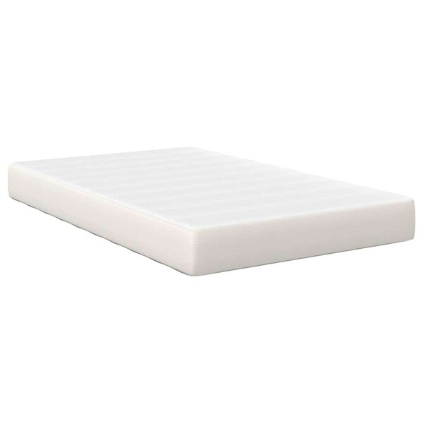vidaXL Matelas de Lit avec matelas Crème 120 x 190 cm tissu