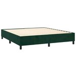 vidaXL Sommier à lattes de lit et matelas Vert foncé 180x200cm Velours
