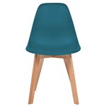 vidaXL Chaises à manger lot de 4 Turquoise Plastique