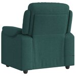 vidaXL Fauteuil de massage inclinable Vert foncé Tissu
