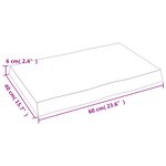vidaXL Dessus de table bois massif traité bordure assortie